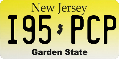 NJ license plate I95PCP