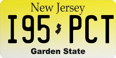 NJ license plate I95PCT