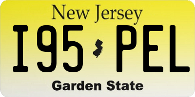 NJ license plate I95PEL