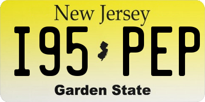 NJ license plate I95PEP