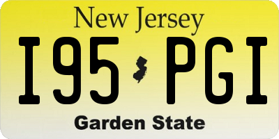 NJ license plate I95PGI