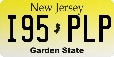 NJ license plate I95PLP