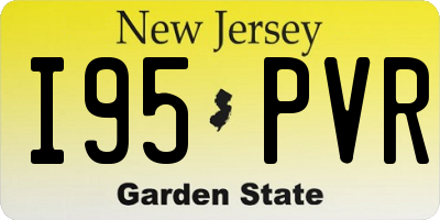 NJ license plate I95PVR