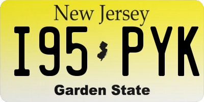 NJ license plate I95PYK
