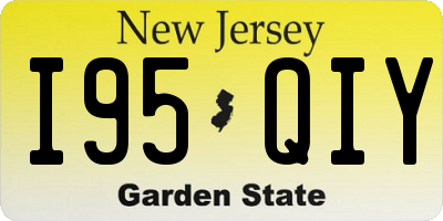NJ license plate I95QIY