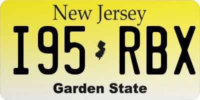 NJ license plate I95RBX