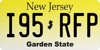 NJ license plate I95RFP