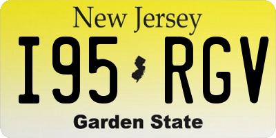 NJ license plate I95RGV