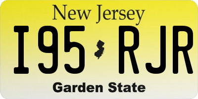 NJ license plate I95RJR