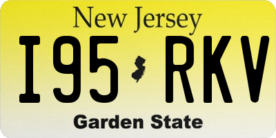 NJ license plate I95RKV