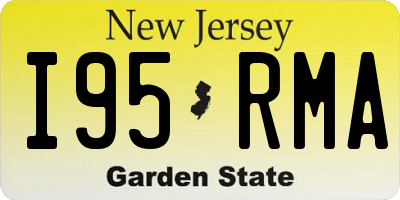 NJ license plate I95RMA