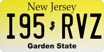 NJ license plate I95RVZ