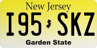 NJ license plate I95SKZ
