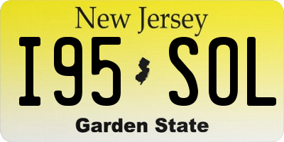 NJ license plate I95SOL