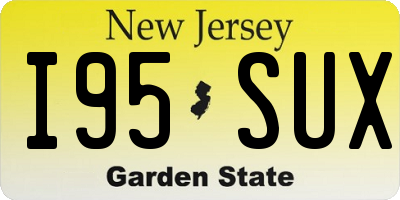 NJ license plate I95SUX