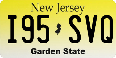 NJ license plate I95SVQ
