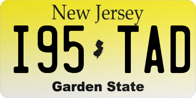 NJ license plate I95TAD