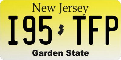 NJ license plate I95TFP