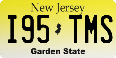NJ license plate I95TMS