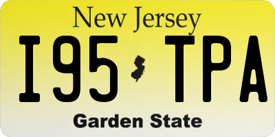 NJ license plate I95TPA