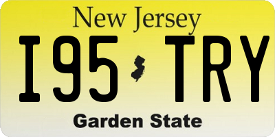 NJ license plate I95TRY