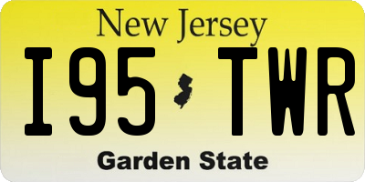 NJ license plate I95TWR