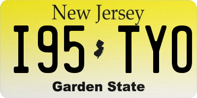 NJ license plate I95TYO