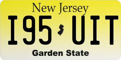 NJ license plate I95UIT