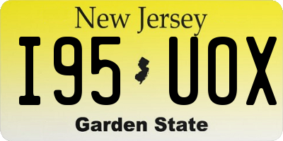 NJ license plate I95UOX
