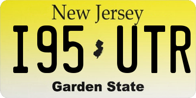 NJ license plate I95UTR