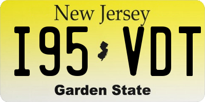 NJ license plate I95VDT