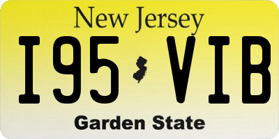 NJ license plate I95VIB