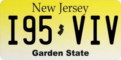 NJ license plate I95VIV