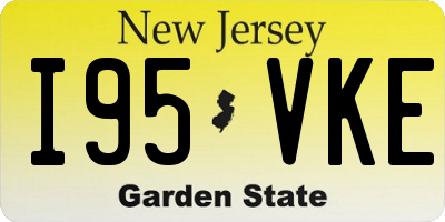 NJ license plate I95VKE
