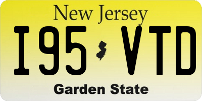NJ license plate I95VTD