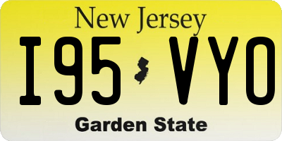 NJ license plate I95VYO