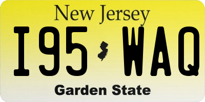 NJ license plate I95WAQ