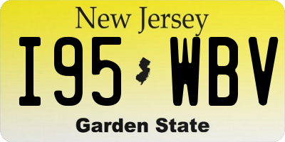 NJ license plate I95WBV