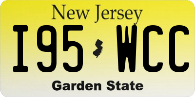 NJ license plate I95WCC