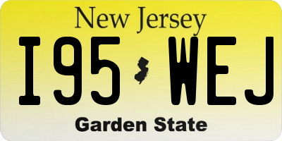 NJ license plate I95WEJ