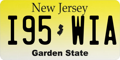 NJ license plate I95WIA