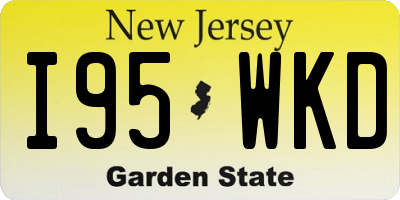NJ license plate I95WKD