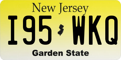 NJ license plate I95WKQ