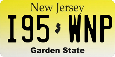 NJ license plate I95WNP