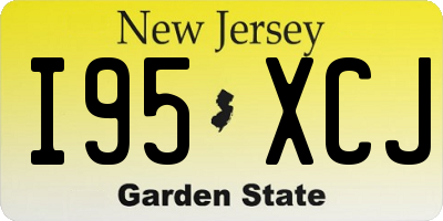 NJ license plate I95XCJ