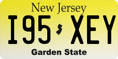 NJ license plate I95XEY