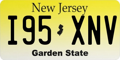 NJ license plate I95XNV