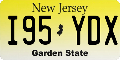 NJ license plate I95YDX