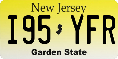 NJ license plate I95YFR