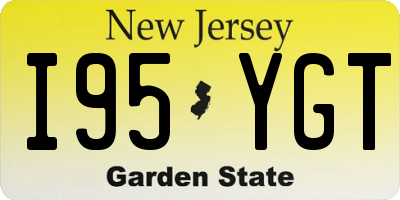 NJ license plate I95YGT